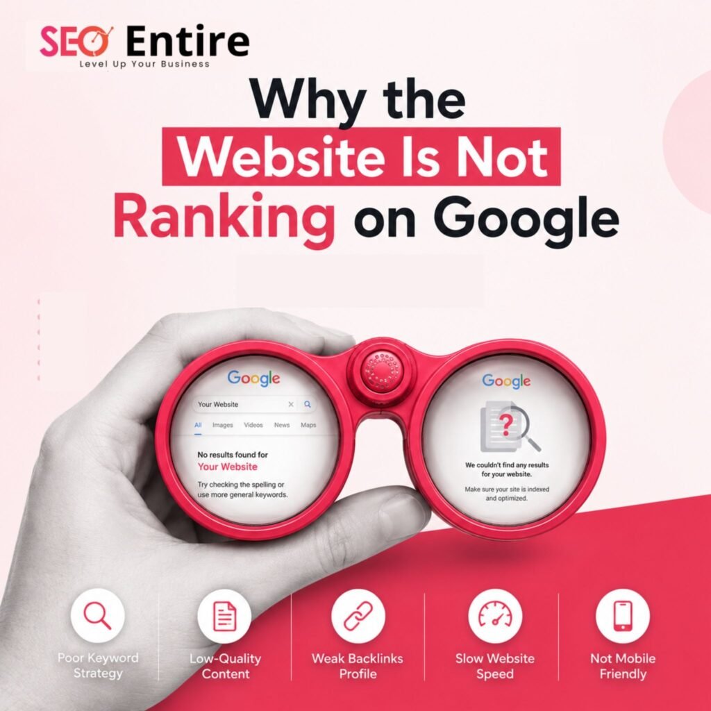 why the website is not ranking